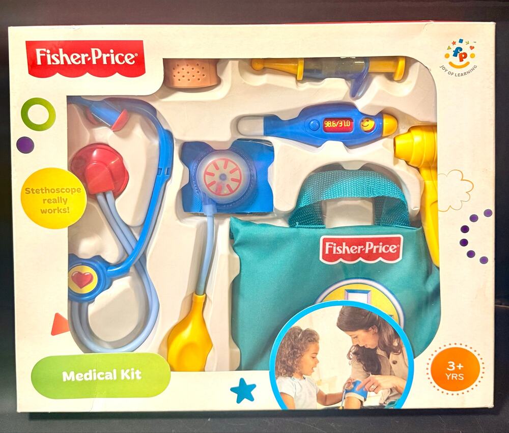 Fisher-Price Medical Kit, 7-piece pretend play doctor playset new in box